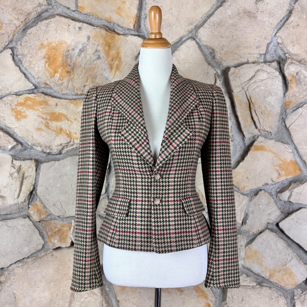 Ralph Lauren Blue Label Vintage 1980s Jacket Frosted Toffee Herringbone | 6